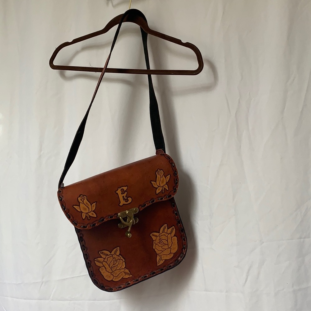 Vintage handcrafted leather satchel